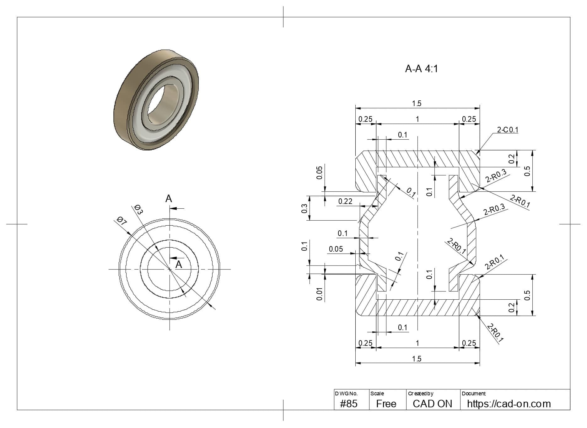 3d cad drawing surface solid tutorial training fusion360 nx autocad 無料 図面 練習 問題 例題 初級 使い方 寸法